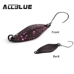ALLBLUE Trout Lure 2.4g 27mm Metal Brass Copper Colorful Fishing Mini Spoon Bait Freshwater Stream Tackle for Chub Perch Salmon