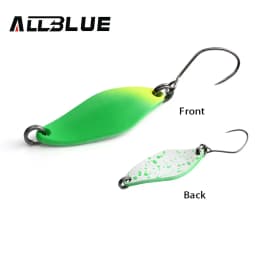 ALLBLUE Trout Lure 2.4g 27mm Metal Brass Copper Colorful Fishing Mini Spoon Bait Freshwater Stream Tackle for Chub Perch Salmon