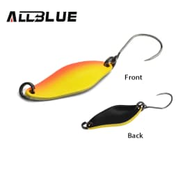 ALLBLUE Trout Lure 2.4g 27mm Metal Brass Copper Colorful Fishing Mini Spoon Bait Freshwater Stream Tackle for Chub Perch Salmon
