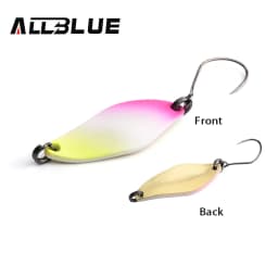 ALLBLUE Trout Lure 2.4g 27mm Metal Brass Copper Colorful Fishing Mini Spoon Bait Freshwater Stream Tackle for Chub Perch Salmon