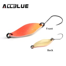 ALLBLUE Trout Lure 2.4g 27mm Metal Brass Copper Colorful Fishing Mini Spoon Bait Freshwater Stream Tackle for Chub Perch Salmon