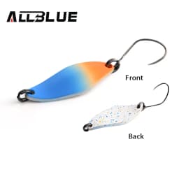 ALLBLUE Trout Lure 2.4g 27mm Metal Brass Copper Colorful Fishing Mini Spoon Bait Freshwater Stream Tackle for Chub Perch Salmon