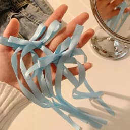 2Pcs Fashion Long Ribbons Braided Bows Hair Clips Hairpins For Women Girls Ponytails Holder Cute Headwear Hair Accessories