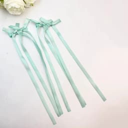 2Pcs Fashion Long Ribbons Braided Bows Hair Clips Hairpins For Women Girls Ponytails Holder Cute Headwear Hair Accessories