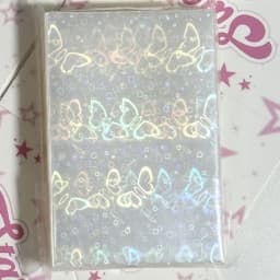 50PCS 58x87mm Laser Stars Hearts Rainbow Butterfly Game Idol Card Protector Holographic Clear Card Film Sleeves Cover