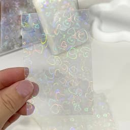 50PCS 58x87mm Laser Stars Hearts Rainbow Butterfly Game Idol Card Protector Holographic Clear Card Film Sleeves Cover