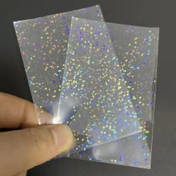 50PCS 58x87mm Laser Stars Hearts Rainbow Butterfly Game Idol Card Protector Holographic Clear Card Film Sleeves Cover