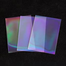 50PCS 58x87mm Laser Stars Hearts Rainbow Butterfly Game Idol Card Protector Holographic Clear Card Film Sleeves Cover