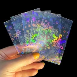 50PCS 58x87mm Laser Stars Hearts Rainbow Butterfly Game Idol Card Protector Holographic Clear Card Film Sleeves Cover