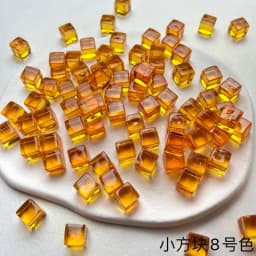 100Pcs/Set 8mm Transparent Square Corner Cube Colorful Crystal Clear Color Dice Chess Piece Right Angle For Board Game