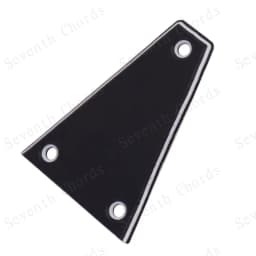 1Pcs Trapezoid Electric Guitar Neck Black Plastic Truss Rod Cover Parts Accessories