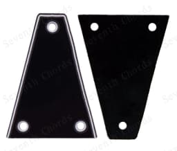 1Pcs Trapezoid Electric Guitar Neck Black Plastic Truss Rod Cover Parts Accessories