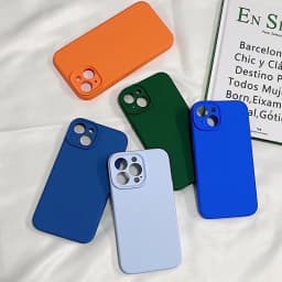 Phone Case For Iphone 14 Plus 13 12 Mini 11 Pro Max Xs X Xr 7 8 Candy Color Square Liquid Silicone Soft Protector Back Cover