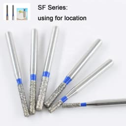 10pcs SF Series Straight Flat End Dental Diamond Burs High Speed Handpiece Teeth Whitening FG Dia 1.6MM Dentistry Materials