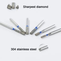 10pcs SF Series Straight Flat End Dental Diamond Burs High Speed Handpiece Teeth Whitening FG Dia 1.6MM Dentistry Materials