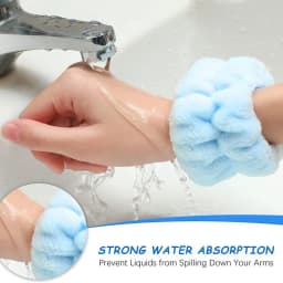 3Pcs Fashion Microfiber Washing Wristbands Scrunchies Puffy Headband Spa Bubble Headband for Washing Face Makeup Shower Skincare
