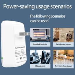 Electricity Compensation Box with Capacitor Bank, Home Power Factor Corrector for Inductive Loads, 90V-250V Universal Plug