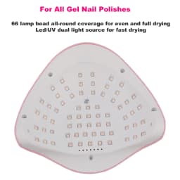 SUNX12 Max Nail Lamp Pink Nail Dryer For Manicure 66 Leds UV Light Quick Cure Autosense Nail Lamps With Base