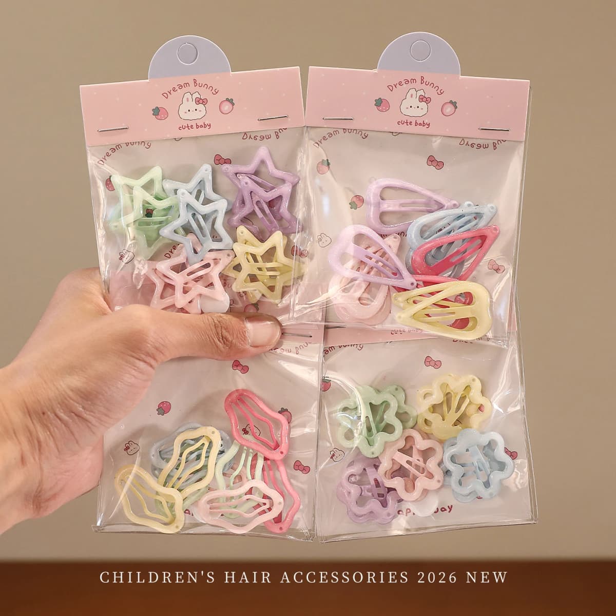10Pcs/Set Baby Children Sweet Colors Shiny Star Ornament Hair Clips Women Girls Cute Barrettes Hairpins Kids Hair Accessories