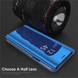 Case For iPhone 17 Pro Max Air 16 15 14 13 12 Pro Max Luxury Smart Mirror Flip Leather Plating Stand Case