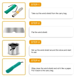 Outdoor Camping Stove Wind Shield Screen Ultralight Ultra-thin Titanium Height 15cm 19cm Windproof Plate Alcohol Wind Shield