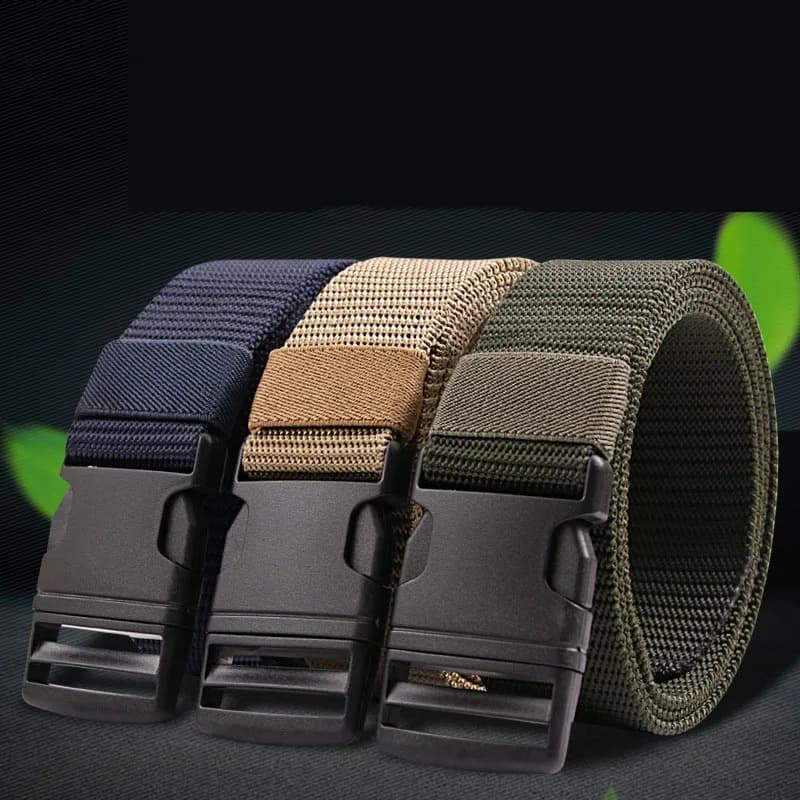 Tactical Nylon Belt For Man High Quality Trouser Men Belts Brown Outdoor Multi Functional Canvas Plastic Buckle Waistband DT043