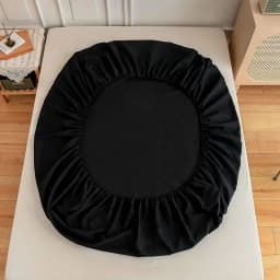 Black Fitted Sheet Home Bed Linen 90x200 Bed Cover with Elastic Band Tampa De Colchão Double Bedsheet (Pillowcase Need Order)