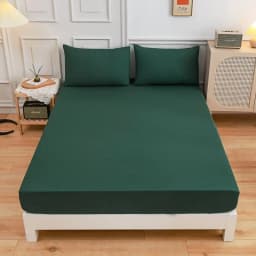 Black Fitted Sheet Home Bed Linen 90x200 Bed Cover with Elastic Band Tampa De Colchão Double Bedsheet (Pillowcase Need Order)