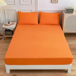 Black Fitted Sheet Home Bed Linen 90x200 Bed Cover with Elastic Band Tampa De Colchão Double Bedsheet (Pillowcase Need Order)