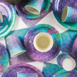 Mermaid Party Decorations Supplies Mermaid Disposable Plates Cup Napkins Set for Girls Baby Shower Mermaids Princess Birthday