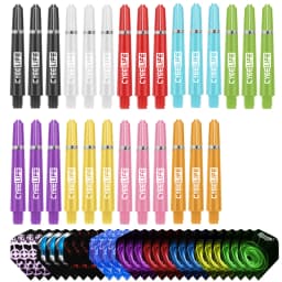 CyeeLife 35/41/48mm Plastic Darts Shafts 4.5mm Screw Thread Transparent Dart Stems With Stainless Steel O Ring For Steel & Soft