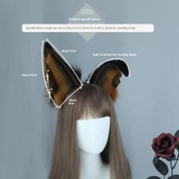 Simulation Cosplay Bearded Wolf Hair Hoop Plush Headwear Hair Accessories Furry Fluffy Halloween Party Beast Ear Hair Hoop