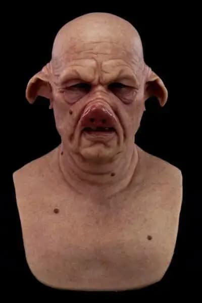 Halloween New Horror Pig Head Mask Latex Animal Prop Pig Mask