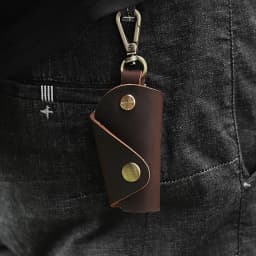 Vintage Car Key Case Keys Pouch Genuine Leather KeyChain Unisex Key Bag Multifunction Organizer Wallet Holder Smart Housekeeper