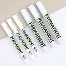 Leto 5/6/10/12Pcs White Waterproof Marker Pen Graffiti Paint Oil Car Tire Permanent 1.0/3.0mm Tip Graffiti Artist Supplies