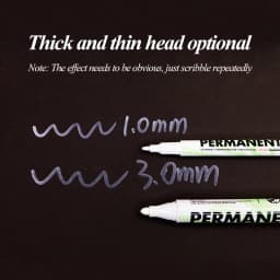 Leto 5/6/10/12Pcs White Waterproof Marker Pen Graffiti Paint Oil Car Tire Permanent 1.0/3.0mm Tip Graffiti Artist Supplies