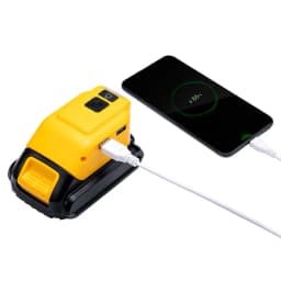 New Replacement DCB090 Power Source For Dewalt 20v Max 18V Battery Adapter with USB and TYPE-C LED Work Light