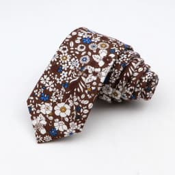 Floral Ties For Men Skinny Cotton Neck Tie For Wedding Casual Mens Women Necktie Classic Suits Dress Flower Print Tie Men Gift