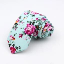 Floral Ties For Men Skinny Cotton Neck Tie For Wedding Casual Mens Women Necktie Classic Suits Dress Flower Print Tie Men Gift