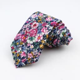 Floral Ties For Men Skinny Cotton Neck Tie For Wedding Casual Mens Women Necktie Classic Suits Dress Flower Print Tie Men Gift