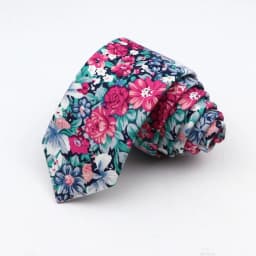 Floral Ties For Men Skinny Cotton Neck Tie For Wedding Casual Mens Women Necktie Classic Suits Dress Flower Print Tie Men Gift