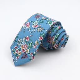 Floral Ties For Men Skinny Cotton Neck Tie For Wedding Casual Mens Women Necktie Classic Suits Dress Flower Print Tie Men Gift