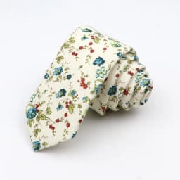 Floral Ties For Men Skinny Cotton Neck Tie For Wedding Casual Mens Women Necktie Classic Suits Dress Flower Print Tie Men Gift