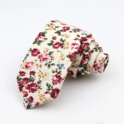Floral Ties For Men Skinny Cotton Neck Tie For Wedding Casual Mens Women Necktie Classic Suits Dress Flower Print Tie Men Gift