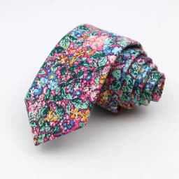 Floral Ties For Men Skinny Cotton Neck Tie For Wedding Casual Mens Women Necktie Classic Suits Dress Flower Print Tie Men Gift