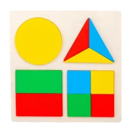 Baby Educational Montessori Early Learning Kids Colorful Geometric Shape Wooden Puzzle Enlightenment and Cognition Wooden Jigsaw
