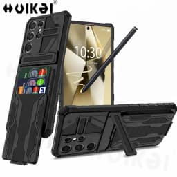 Case For Samsung Galaxy S25 Ultra S24 FE Note 20 Ultra A16 A55 A05S Wallet Card Flip Cover Protective Hybrid Stand Hard Case