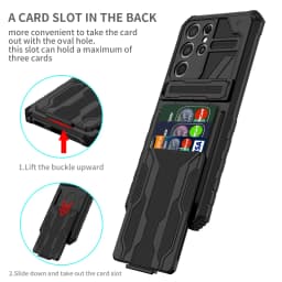 Case For Samsung Galaxy S25 Ultra S24 FE Note 20 Ultra A16 A55 A05S Wallet Card Flip Cover Protective Hybrid Stand Hard Case