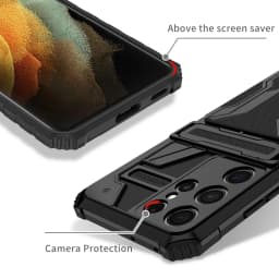 Case For Samsung Galaxy S25 Ultra S24 FE Note 20 Ultra A16 A55 A05S Wallet Card Flip Cover Protective Hybrid Stand Hard Case