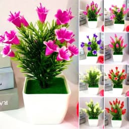 Artificial Plant Lily Flower Pinecone Potted Plants Home  Wedding Living Room Table Shop Decor Artificial Aquatic Plants Bonsai